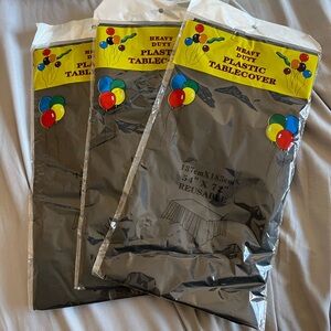 Heavy Duty Plastic Tablecover - Black